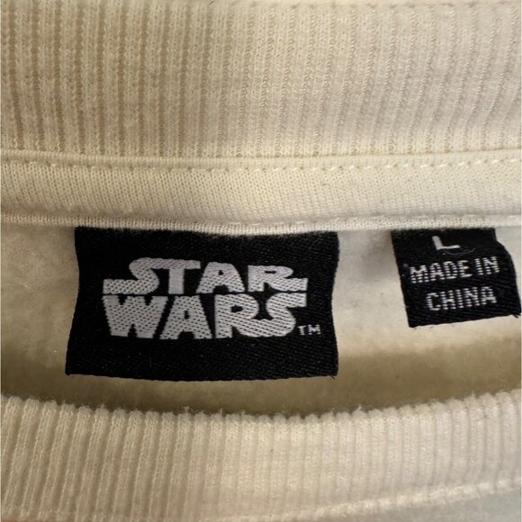 Star Wars Millennium Falcon Graphic Sweatshirt Men’s Large White Crewneck - Picture 4 of 6